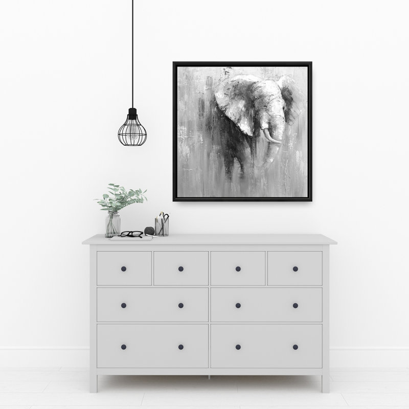 " Abstract Grayscale Elephant "