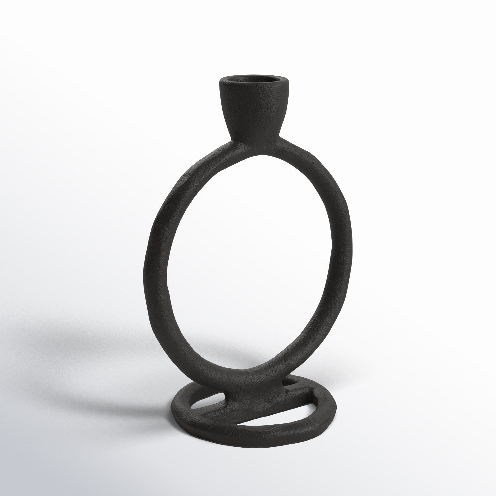 Hayslett Candlestick Holder, Black, 6" H x 4" W x 3" D