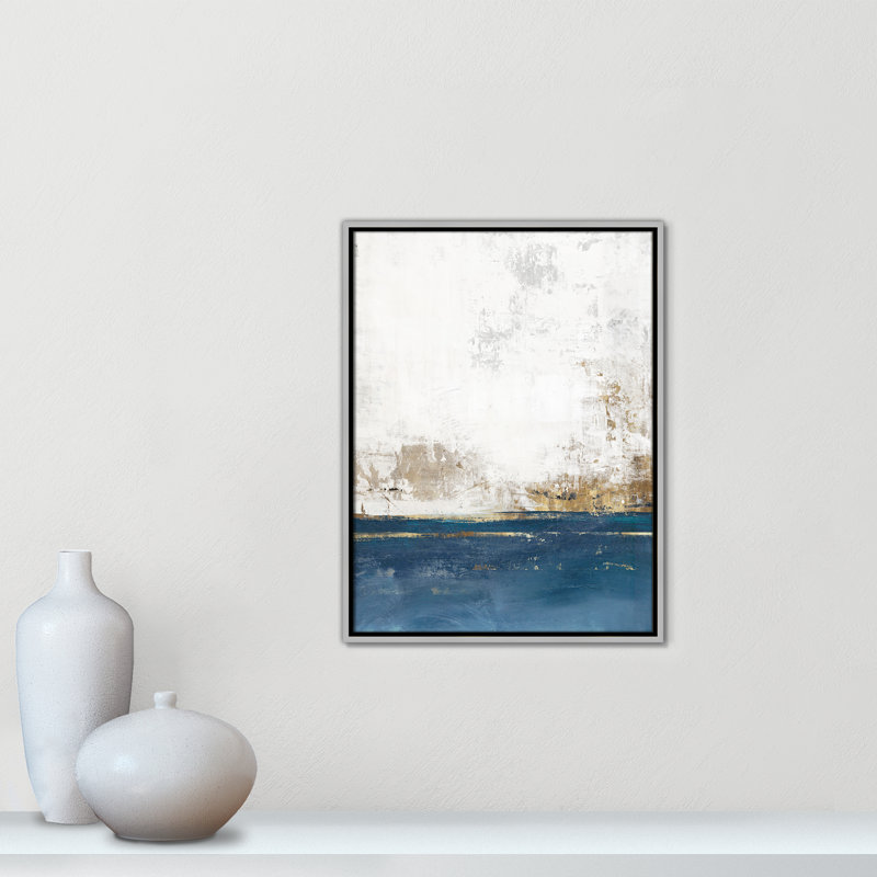 Golden Horizon I - reproduction de portrait par Casa Fine Arts, Argent, H 25,5 po x l 19,5 po