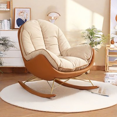 Chaise berçante moderne rembourrée