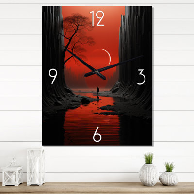 Horloge murale Ricarda - Tempêtes surdimensionnée