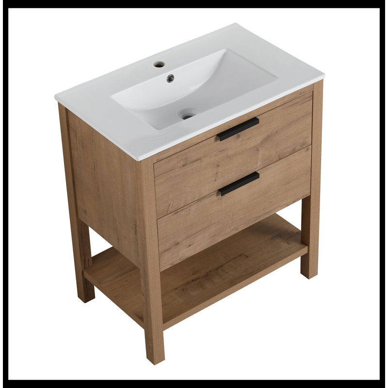 Meuble-lavabo simple avec plateau 30,00 po Deneisha, Blanc