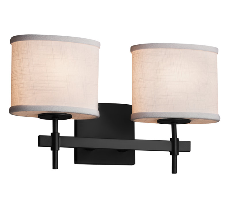 Geoffroy 2 - Light Dimmable Vanity Light, White, Brushed Nickel