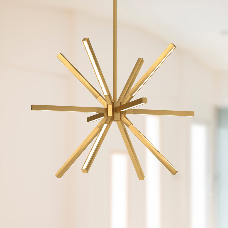 Lustre sphérique unique à DEL à 13 lumières Sirius, Or, H 14,75 po x l 20 po x P 20 po