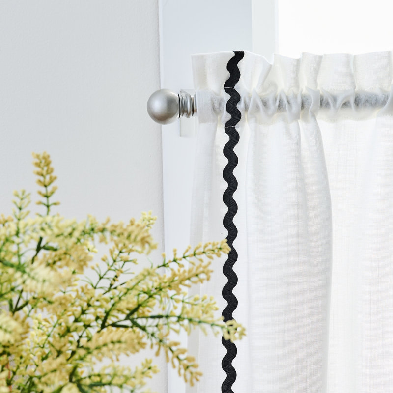 Curtainworks Rita White Tier Set, 58" W x 24" L