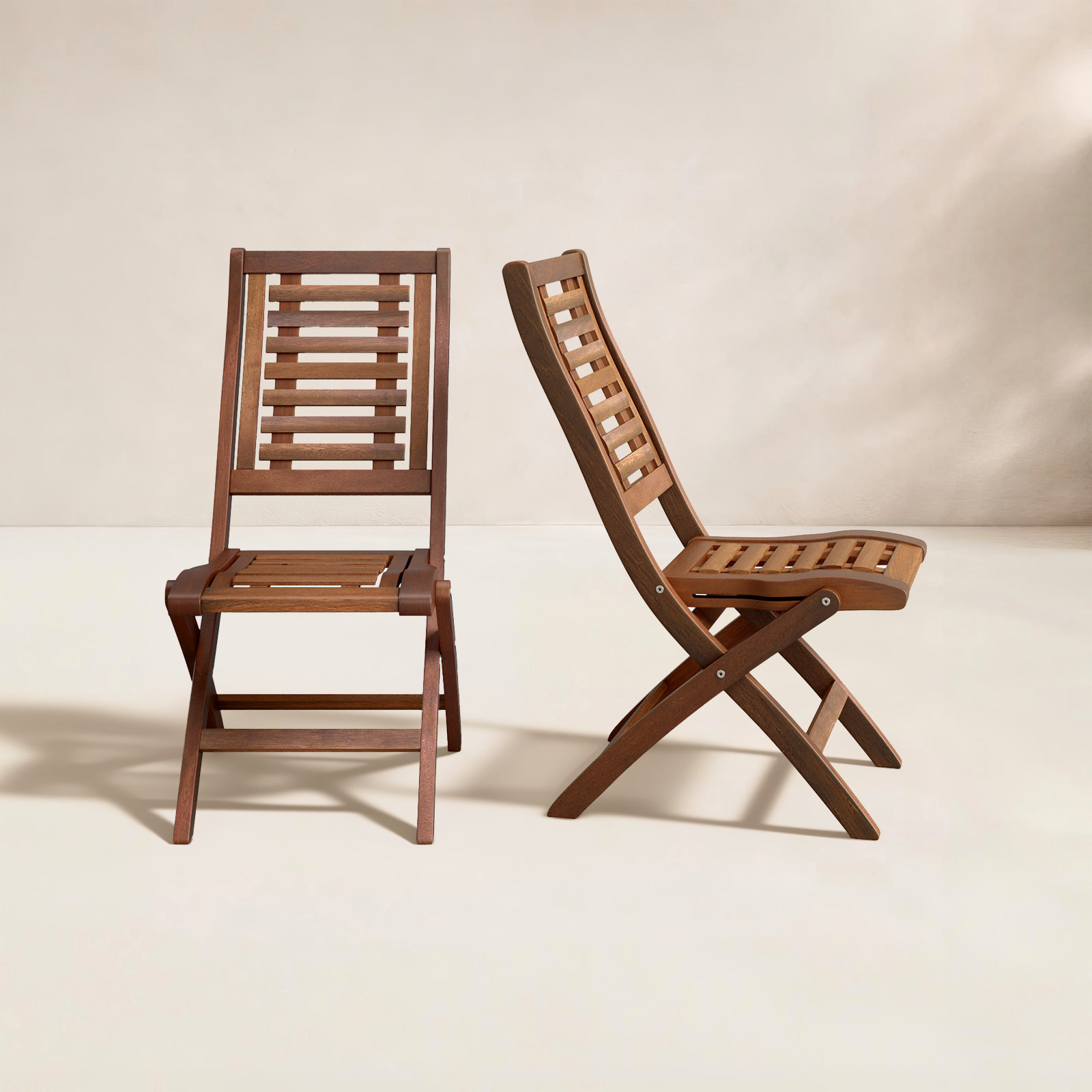 Kinsler Eucalyptus Folding Patio Side Chair