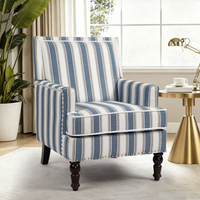27.1'' Wide Upholstered Armchair with Solid Wood Legs