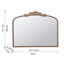 Luxueux miroir arqué classique avec cadre baroque exquis pour des pièces élégantes