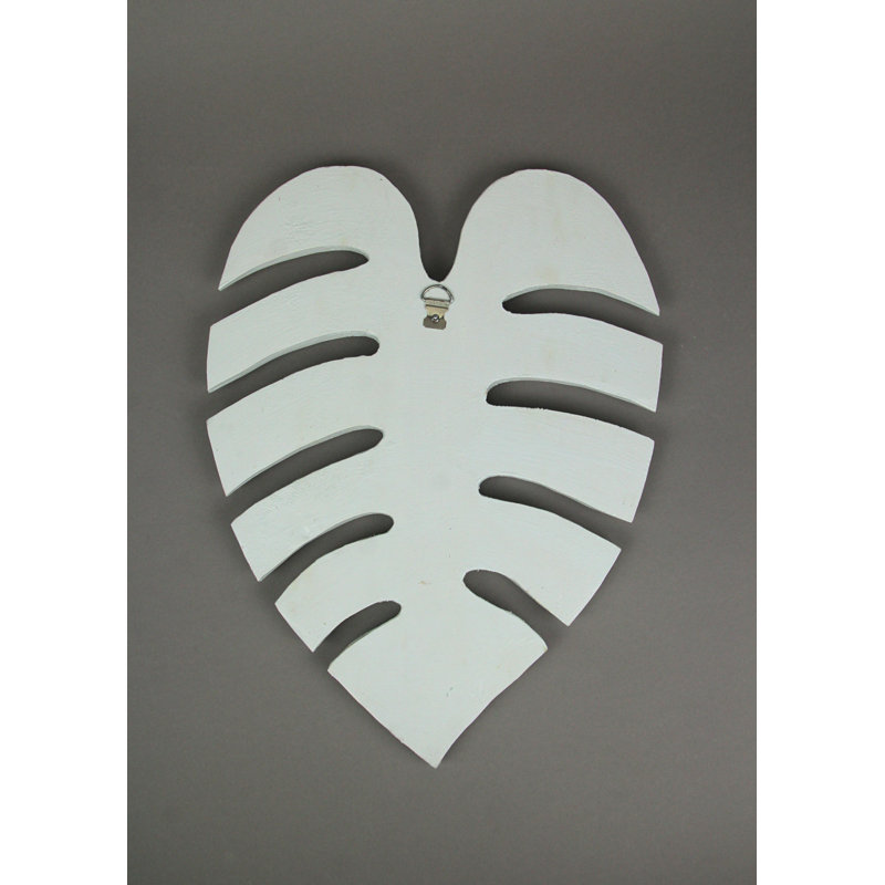 Décoration murale feuille tropicale, H 15,25 po x l 11,75 po x P 0,75 po