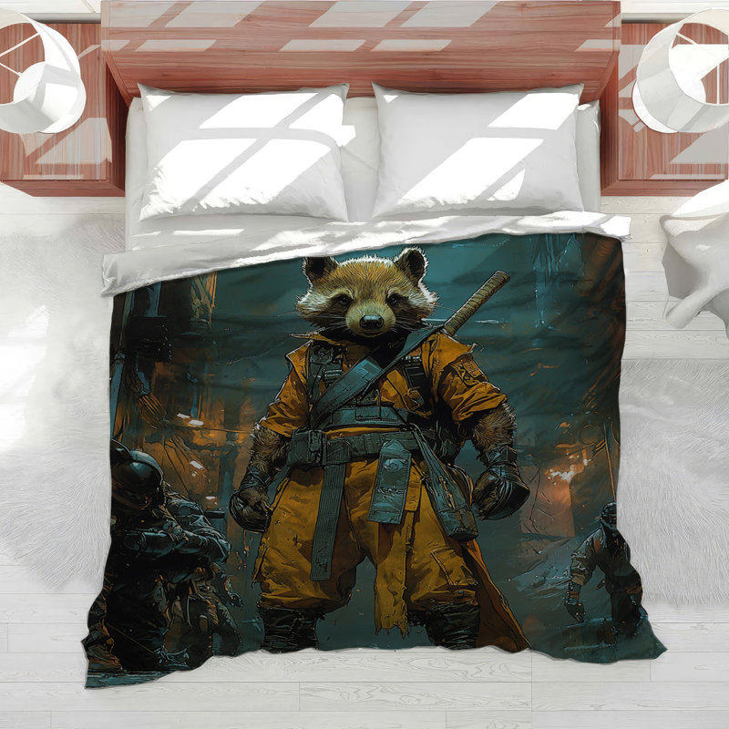 Édredon Animal Warrior Bedding Fantasy foncé, Édredon simple