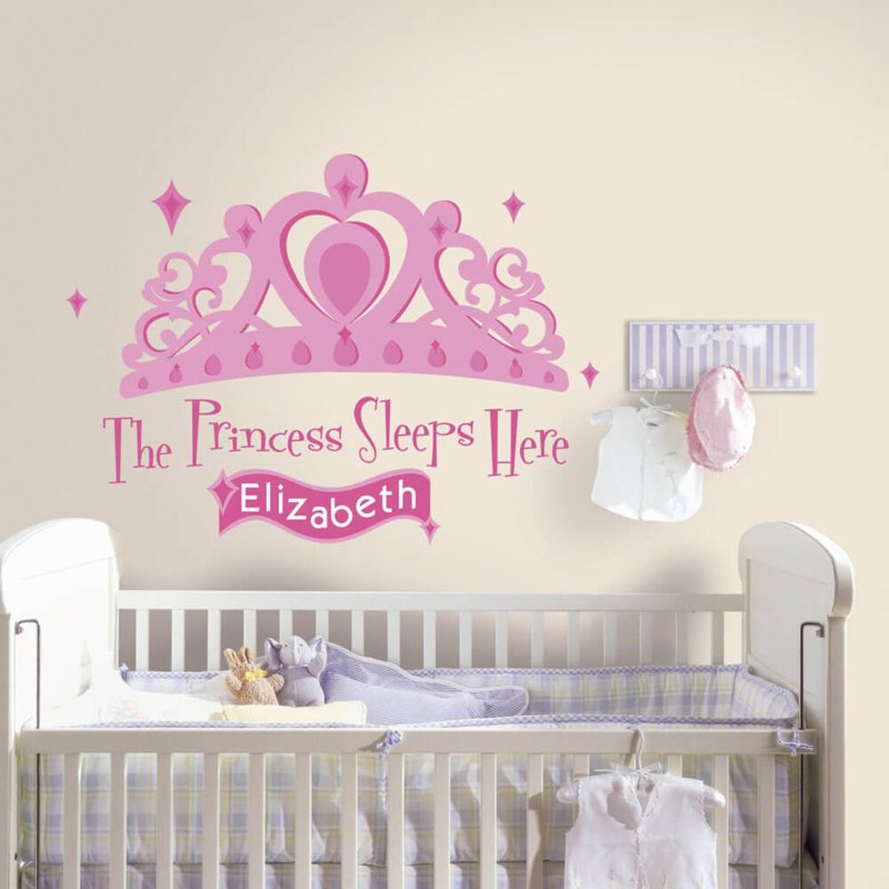 Décalcomanie murale princess sleeps here