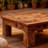 Retro Nut-Brown Solid Wood Square Coffee Table-1248077580