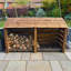 230cm W x 80cm D Solid Wood Log Store-18070402