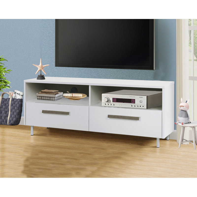 Meuble audio-vidéo avec rangement moderne blanc