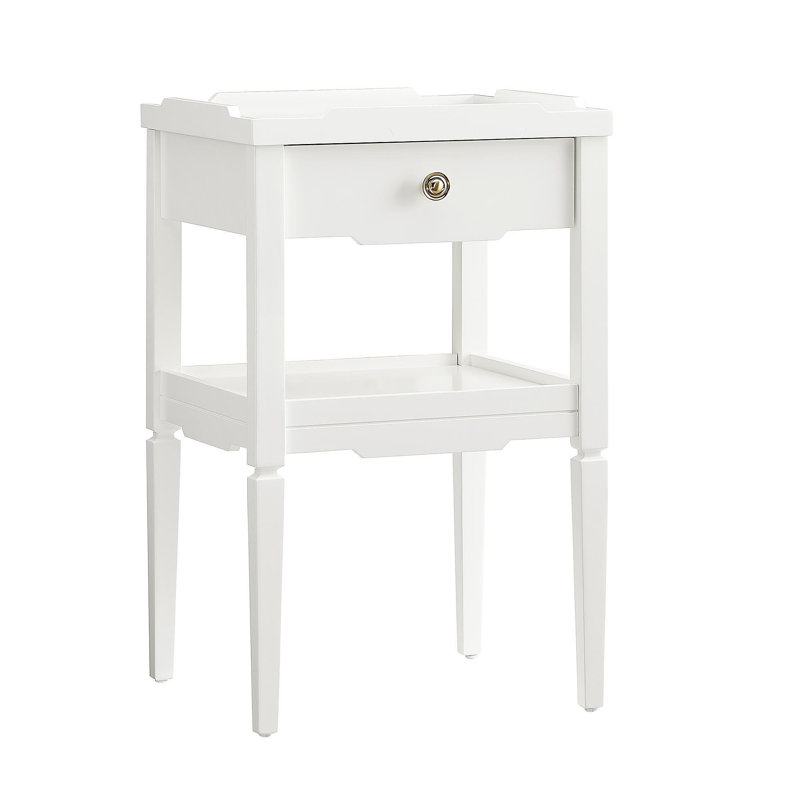 Table de chevet 1 tiroir Foley White