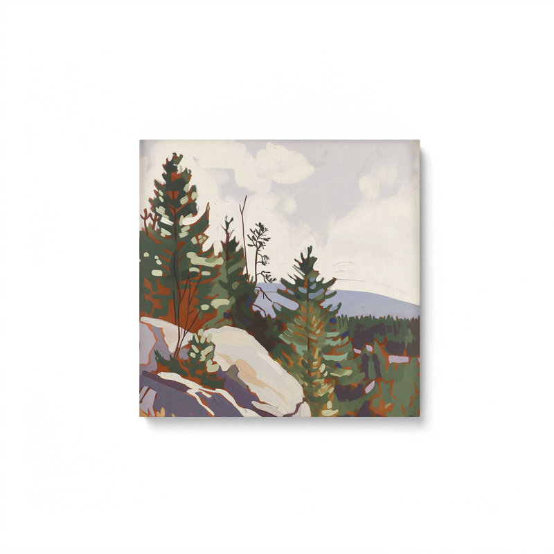 «Mountain Rocks and Pines I», reproduction sur toile, Toile tendue, H 32 po x l 32 po x P 1,25 po