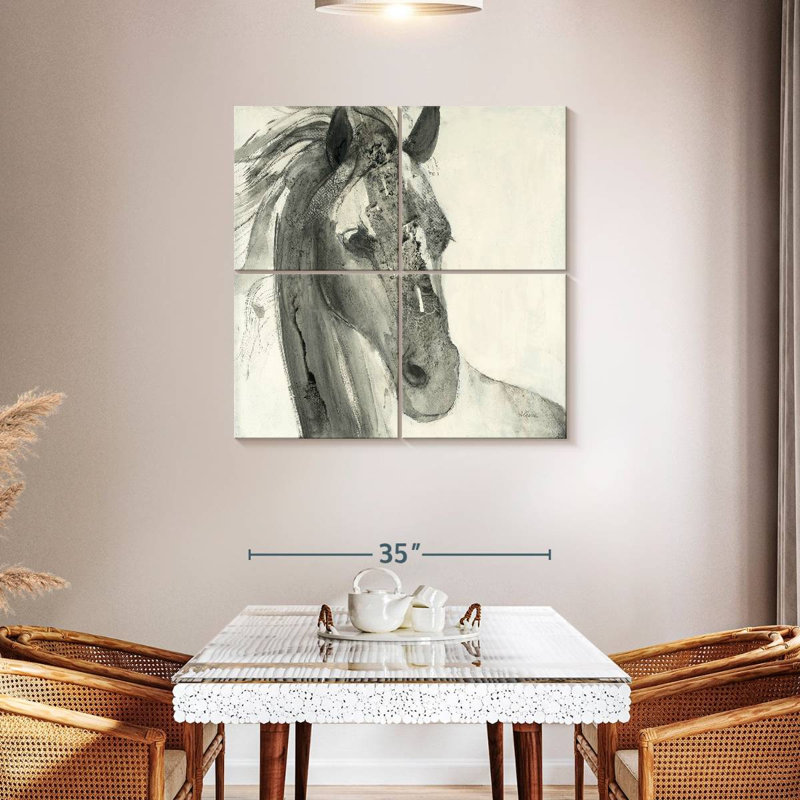 Brampt cheval dans le vent I, H 38 po x l 38 po
