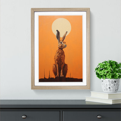 Hare Minimalism Art - Framed Print