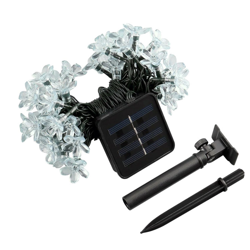 Guirlande de 50 lumières à DEL à énergie solaire blanc chaud