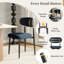 Chaise d'appoint rembourrée avec structure en métal-1775727503