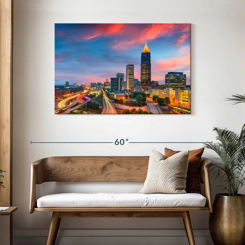 Horizon de Sireci, radiant d'Atlanta, H 30 po x l 45 po