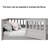 Full Size Montessori Wooden Floor Bed with Support Slats, High Security Barrier & Door, Kids Floor Bed Frame with Integral Construction, White-1369900847-1369900842
