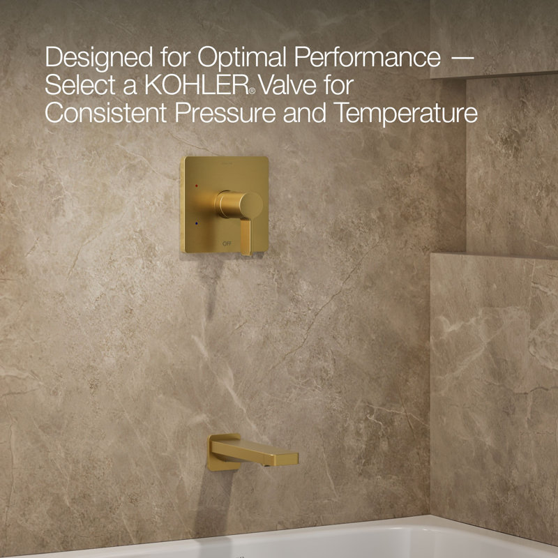 Parallel™ Pressure Balanced Tub and Shower Faucet, Vibrant Brushed Moderne Brass