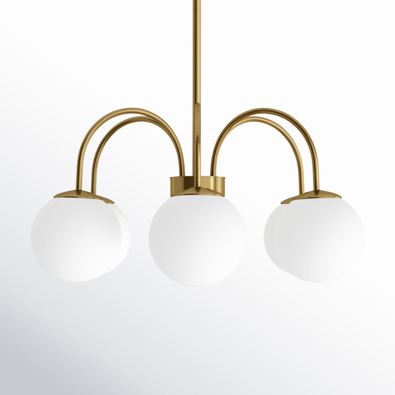 Bradrick 6 - Light Modern Glass Bubble Chandelier, Gold