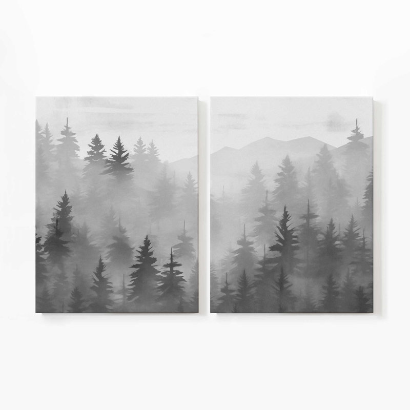 Toile Smoky Pines, H 12 po x l 18 po x P 1,25 po, Toile tendue, 1
