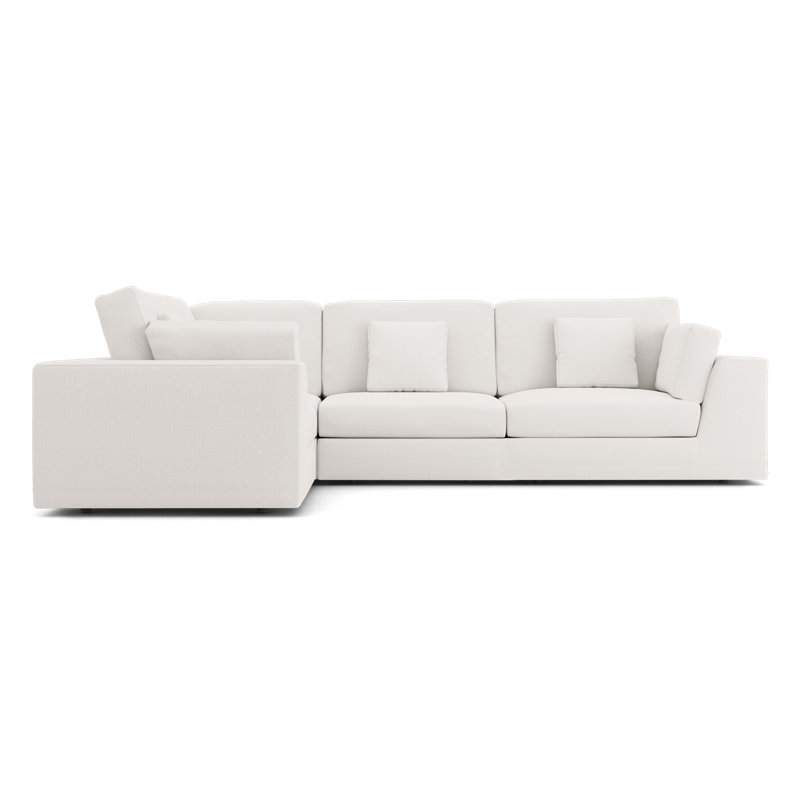 Perry Modular Sofa Set 07 In Gris Fabric, Chalk Fabric