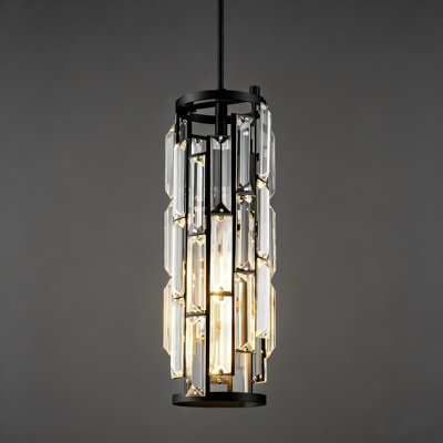 Lustre pour îlot de cuisine en cristal Taveyon