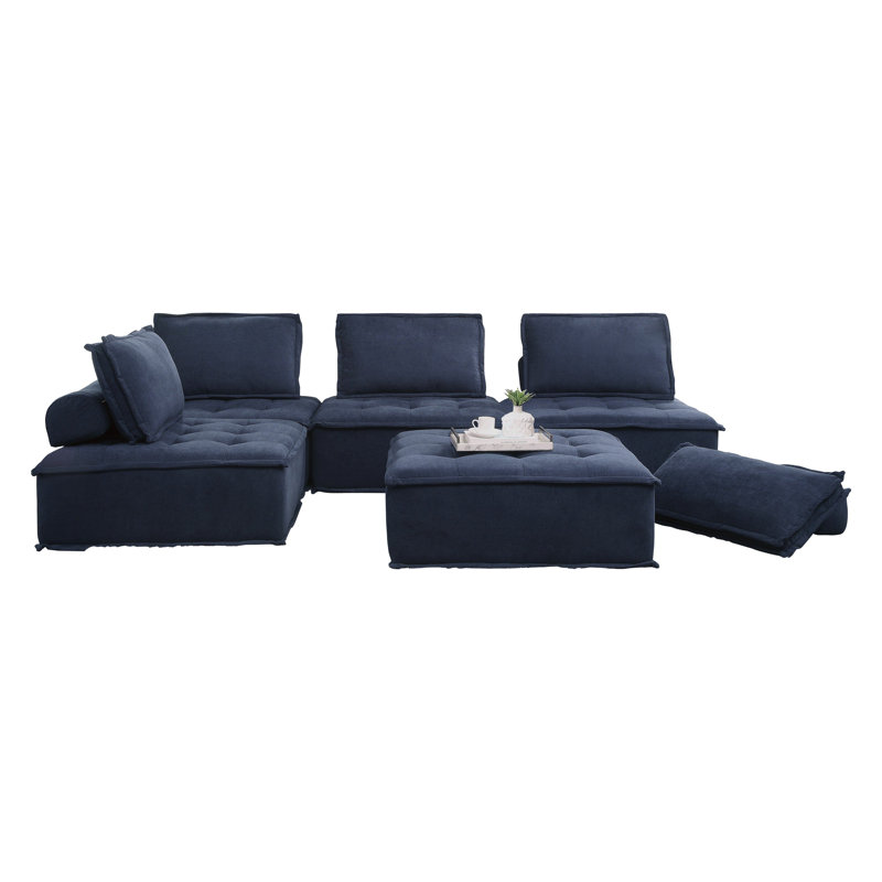 Upholstered L-Shaped Sectional Symmetrical