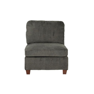 Adelphine Modern Sofa 1Pc ARMLESS CHAIR ONLY Chenille Fabric Modular Armless Chair Cushion Seat Living Room Furniture