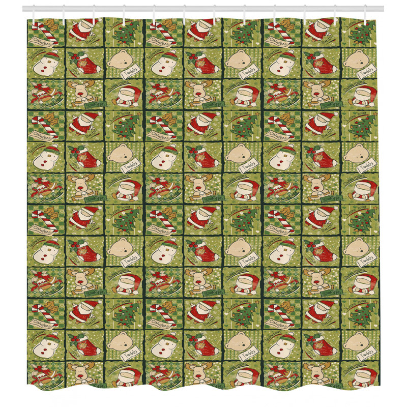 Shower Curtain with Hooks Included, 70" H x 69" W