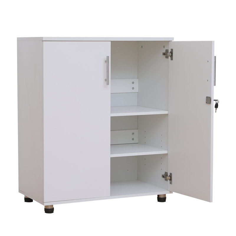 Feriel Storage Cupboard Cabinet for Office, Home Garage, 2 Door, Locking, 2 Shelf, White