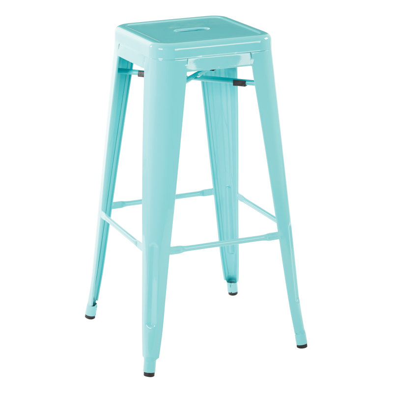 Tabouret de bar et de comptoir Blaney, Orange, Tabouret de bar (assise de 30 po de hauteur)