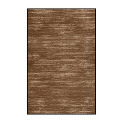 Tapis brun uni lavable à la machine