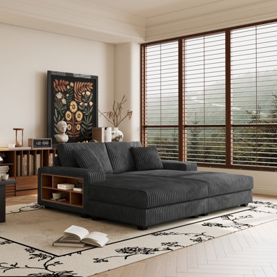 Combinaison de chaise longue convertible surdimensionnée rembourrée