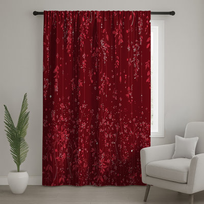 Rideaux floraux, voilages et voilages à motif floral - 1 panneau