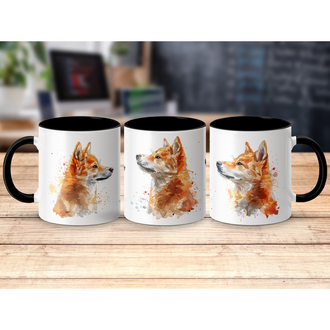 Shiba Inu Watercolor Design 11oz Coffee Mug