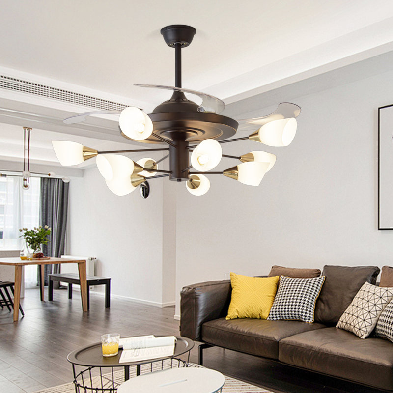 Ventilateur de plafond avec ensemble d'éclairage Karolos, 42.51