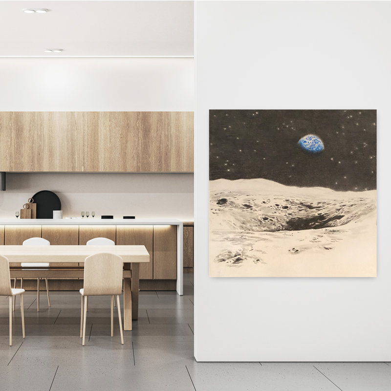 Art contemporain contemporain, paysage contemporain abstrait, H 48 po x l 48 po