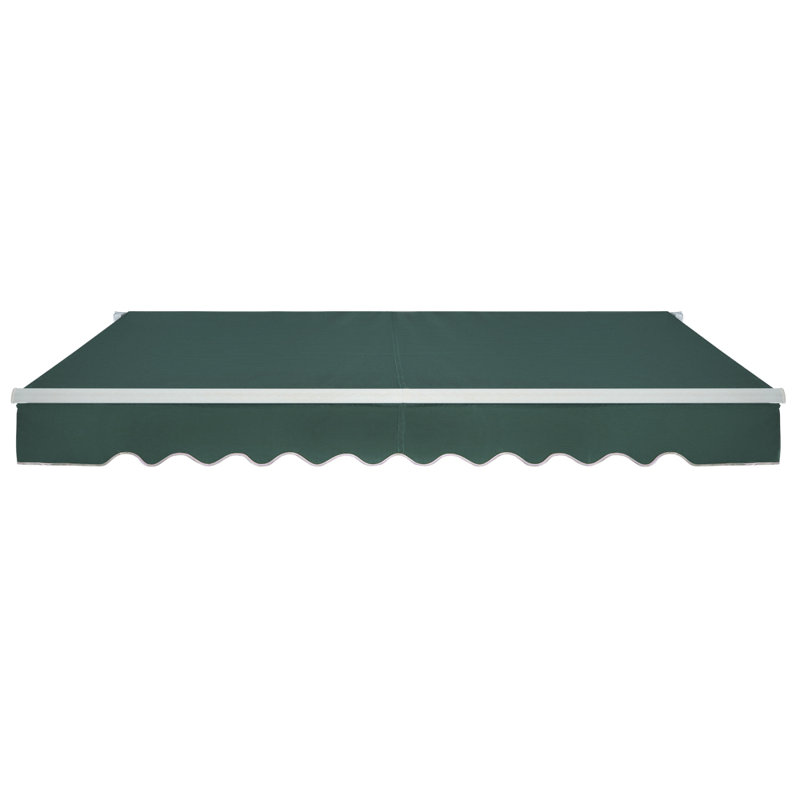 Dakota Fields 2.5cm W x 2cm D Polyester Cover Retractable Window Awning, Green