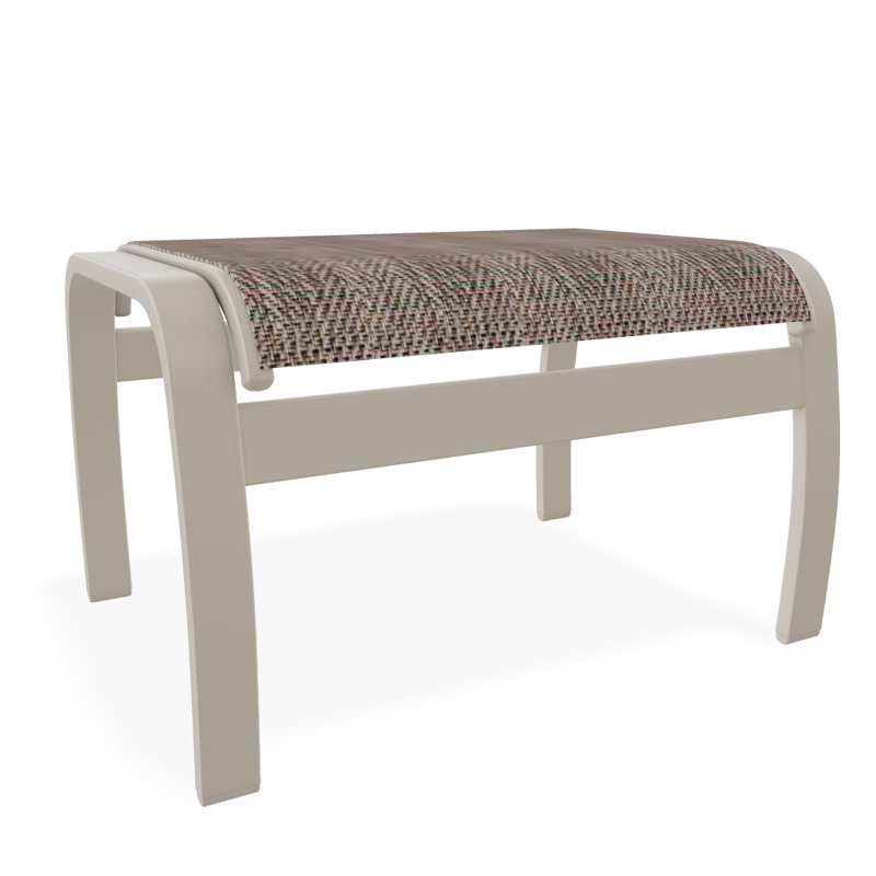 Repose-pieds d'extérieur avec coussin Askar, Taupe Harper Sunbrella®, Désert texturé