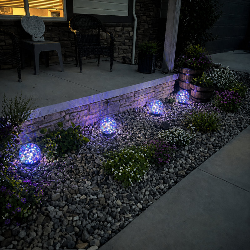 30 lumières solaires de jardin basse tension à DEL intégrées pour le patio, Multi-couleur