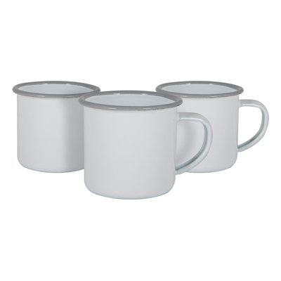 Argon Tableware - White Enamel Espresso Cups - 130ml