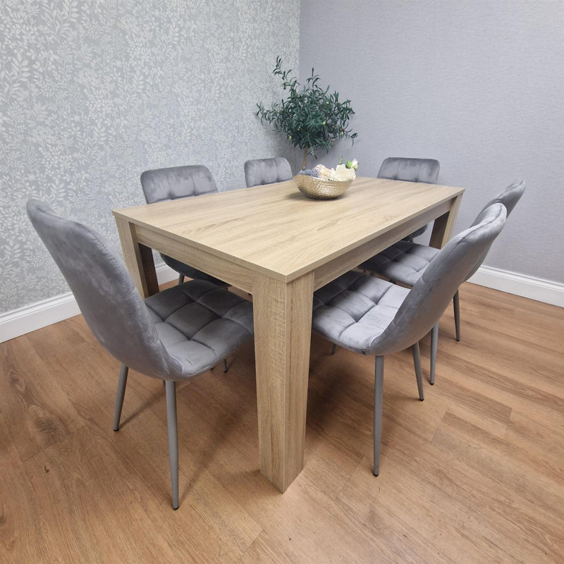 Lily-Sue 6 - Person Dining Set, Grey