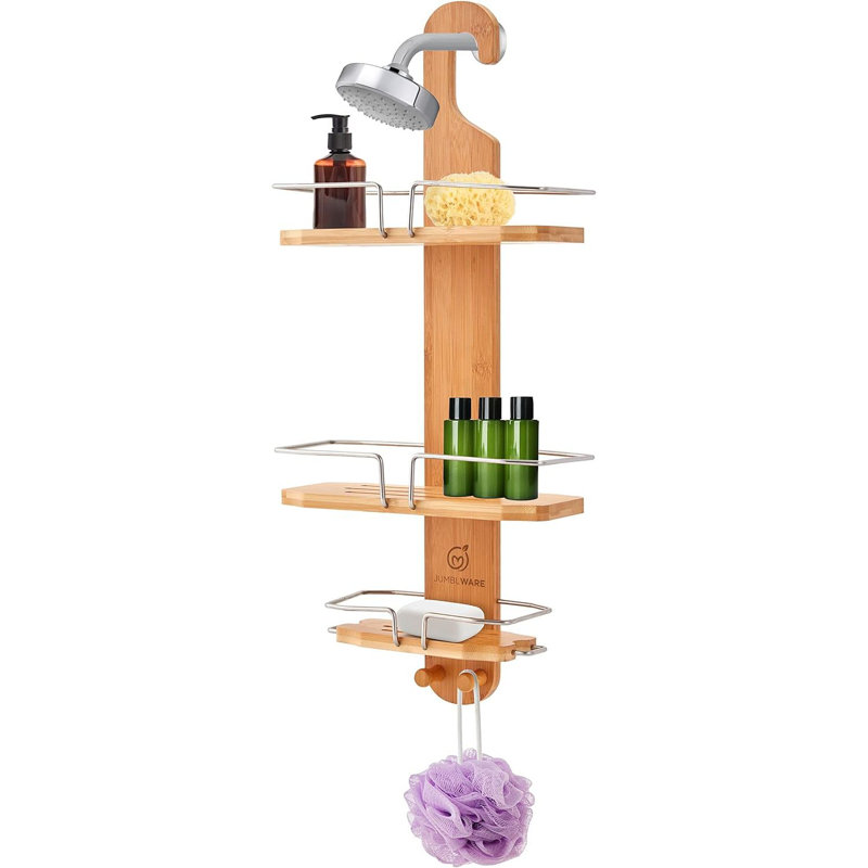 JumblWare Shower Caddy Hanging, 3-Tier Bathtub Organizer
