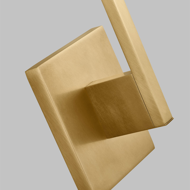 Klee 1 - Light LED Armed Sconce, Natural Brass
