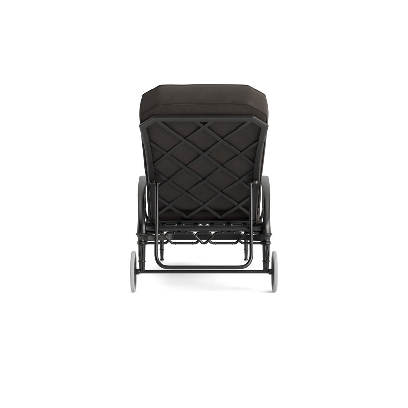 Calcutta Outdoor Chaise Lounge, Textured Pewter, Fusion Charcoal
